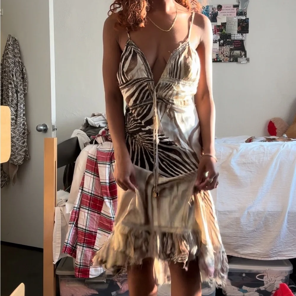 Roberto Cavalli Zebra Dress Sz medium. Message before buying!! - Picture 5 of 5